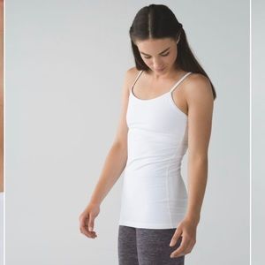 Lululemon power y white tank top athletic luon